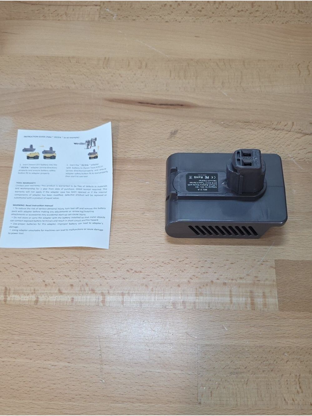 Dyson Replacement Power Adapter / Charger - Dark Gray Dewalt 20V DC31A